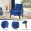 Modern Upholstered Blue Accent Chair Armchair with Pillow, Single Sofa with Lounge Seat and Wood Legs 2 pcs W2121S00005