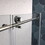 Glass shower door, sliding door, with 5/16" tempered glass and Polished Chrome finish