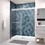 Bypass shower door, sliding door, with 5/16" tempered glass and Matted black finish 6074
