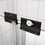 Bathtub Bypass shower door, sliding door, with 1/4" tempered glass and Matted black finish 6058
