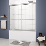 Bathtub Bypass shower door, sliding door, with 1/4