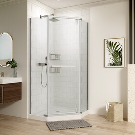 Pivot shower door, with 1/4" tempered glass 3672