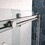 Bypass shower door, sliding door, with 5/16" tempered glass and Matted black finish 6074 W2122P166976