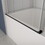 Bathtub shower door, sliding door, with 5/16" tempered glass and Matted black finish 6058 W2122P167018
