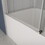 Bathtub shower door, sliding door, with 5/16" tempered glass and Polished finish 6058 W2122P167020