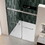 Bypass shower door, sliding door, with 5/16" tempered glass and Polished Chrome finish 6074