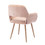 HengMing Dining Chairs with Faux Fur, Mid Century Side Chairs with Solid Painting Steel Leg for Dining Room W21236692