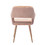 HengMing Dining Chairs with Faux Fur, Mid Century Side Chairs with Solid Painting Steel Leg for Dining Room W21236692