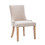 Hengming Set of 2 Fabric Dining Chairs Leisure Padded Chairs with Rubber Wood Legs,Nailed Trim, Beige W21236781