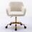 Hengming Faux Fur Home Office Chair,Fluffy Fuzzy Comfortable Makeup Vanity Chair,Swivel Desk Chair Height Adjustable Dressing Chair for Bedroom W21256753