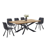 Rectangle MDF Dining Table Set for 4-6 People Dining Room Table W2128S00003