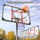 Basketball System,Adjustable Height 77" - 102"(6.46ft - 8.53ft) Portable Impact Backboard Outdoor Basketball Hoop with 33" PE Backboard for Adult W2135134394