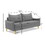 Loveseat Grey Polyester nordic small sofa living room equipped with simple bedroom W2137133274