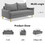 Loveseat Grey Polyester nordic small sofa living room equipped with simple bedroom W2137133274