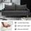 Loveseat Dark Grey Polyester nordic small sofa living room equipped with simple bedroom W2137133276