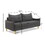Loveseat Dark Grey Polyester nordic small sofa living room equipped with simple bedroom W2137133276