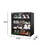 4 Layers Black Shoe Cabinet with Glass Door and Glass Layer Shoes Display Cabinet with LED light Bluetooth Control W2139134910