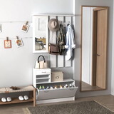 Combination Model Gate Cabinet with Shoe cabinet+Hang shelf+ Mirror