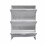 White Marble Color High Glossy 3 Doors Shoe Cabinet with Retro Handles W2139142766