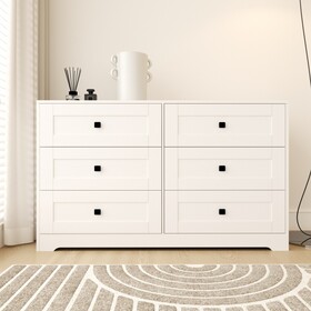 Chest of Drawer with 6 drawers white color farm door W2139P241086