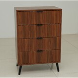Wooden Chest of Drawers - Spacious Storage Organizer for Bedroom or Living Room, Modern Design with Multiple Compartments, Brown W2139P306380