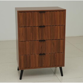 Wooden Chest of Drawers - Spacious Storage Organizer for Bedroom or Living Room, Modern Design with Multiple Compartments, Brown W2139P306380
