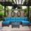 Outdoor Garden Patio Furniture 7-Piece PE Rattan Wicker Cushioned Sofa Sets and Coffee Table, patio furniture set;outdoor couch;outdoor couch patio furniture;outdoor sofa;patio couch W213S00042