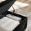 Storage Ottoman Bench, Bedroom End Bench,Velvet Upholstered Storage Bench with Button,Storage Ottoman with Safety Hinge,Flip top,metal leg with footpad,Perfect,Entryway,Bedroom,Black W2151130606