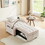 3-in-1 Sofa Bed, Convertible Sleeper Chair Sofa Bed Adjustable Pull Out Sleeper Chair Bed Multi-Pockets Folding Sofa Bed for Living Room Bedroom Small Space W2151142226