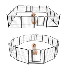 16 Panels Dog Playpen for outdoor,yard,camping,24"Height dog fence with 2 doors. W2151P177941