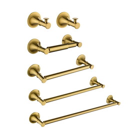 6 Piece Bathroom Towel Rack Set Wall Mount W2152128614