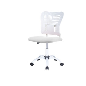 Home Office Chair Ergonomic Desk Chair Mesh Computer Adjustable Height Seat 360&#176; Swivel Gaming Armless Chair-White W2163138758