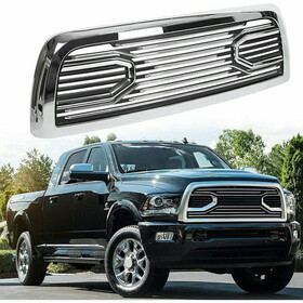 Chrome Big Horn Style Front Grille for 2013 2014 2015 2016 2017 2018 Dodge RAM 2500/3500 W2165128667