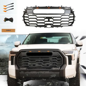 Front Grille for 2022-2023 2024 Tundra Trd Pro Grill with 3 LED Lights and Toyota Letters W2165P205415