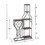 11 Bottle Wine Bakers Rack, 5 Tier Freestanding Wine Rack with Hanging Wine Glass Holder and Storage Shelves, Wine Storage Home Bar for Liquor and Wine Storagefor Kitchen, Dining Room W2167130778