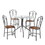 5-Piece Tempered Glass Table w/ 4 Chairs,Round Dining Table Furniture Set for Home, Kitchen, Dining Room,Dining Table and Chair W2167131089