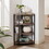 4-Tier Corner Open Shelf,Bookcase Freestanding Shelving Unit,Plant Stand Small Bookshelf for Living Room, Home Office, Kitchen, Small Space W2167141879