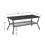 Modern Style 3-Piece Coffee Table Set Rectangle Coffee Table with 2 Square End Side Table Retro Design Coffee Table with Sturdy Base for Living Room Decor (Black) W2167142630