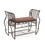 Traditional Style End of Bed Bench, Upholstered Entryway Bench with Arm, Ottoman Bench with metal frame W2167142681