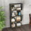 4-Tier Storage Shelves, Bookcase Display Storage Shelf Corner Shelf for Small Space, Living Room W2167P192775