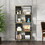 4-Tier Storage Shelves, Bookcase Display Storage Shelf Corner Shelf for Small Space, Living Room W2167P192775