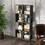 4-Tier Storage Shelves, Bookcase Display Storage Shelf Corner Shelf for Small Space, Living Room W2167P192775