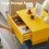 Nightstand End Side Table with Large Storage Space Bedside Table for Bedroom Living Room and Playroom Yellow & Blue W2178138773