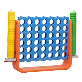 Giant 4 in a Row Game Set, Outdoor and Indoor Game for Adults and Kids, Intelligent Toy, Orange and Blue W2181142184