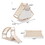 4-in-1 Pikler Triangle Gym Set with Sliding Ramp, Arch Climber, Rocker, Toddler Playground, Baby Climbing Toy Indoor, Convertible Wood Play Structure, Natural W2181P145201
