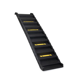Folding Pet Ramp, Dog Ramp for Cars SUV, Vehicle Stairs Ladder with Nonslip Mats and Rubber Feet, Pets of All Sizes, Portable, Black W2181P145848