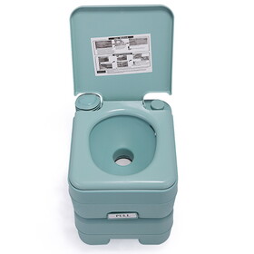 5 Gallon Portable Toilet, Flush Potty, Travel Camping Outdoor W2181P146730