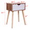 Set of 2 Nightstand, Modern End Table with Drawer, Wooden Side Table for Living Room and Bedroom, Home Furniture, Natural W2181P147511