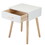 One Set of Nightstand with One Drawer, Bedside Table with Pine Legs, Convenient Cabinet, Indoors, White W2181P147513