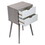 Set of 2 Bedside Table with Two Drawer Storage Design for Living Room Sofa - Gray W2181P147515